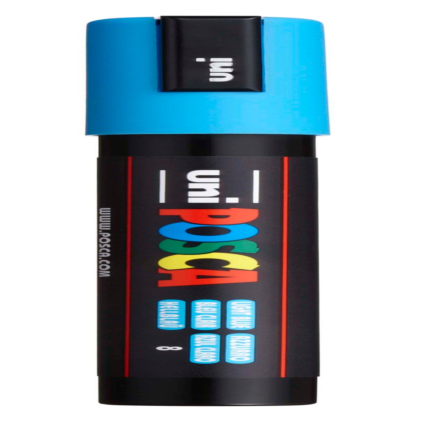 uni® POSCA PC-5M Water-Based Paint Markers, Reversible Medium Tip (1.8-2.5mm), Light Blue