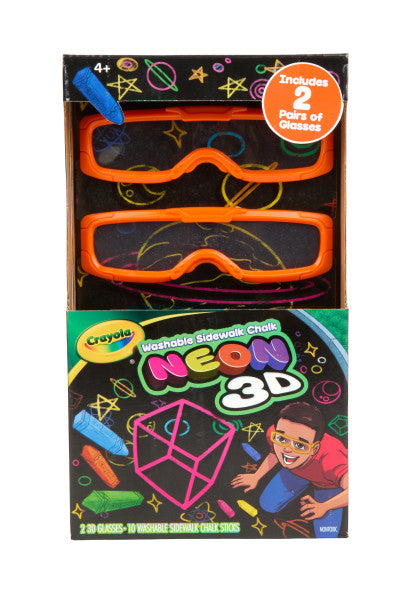 Crayola 3D Neon Sidewalk Chalk with Glasses (03-9106)