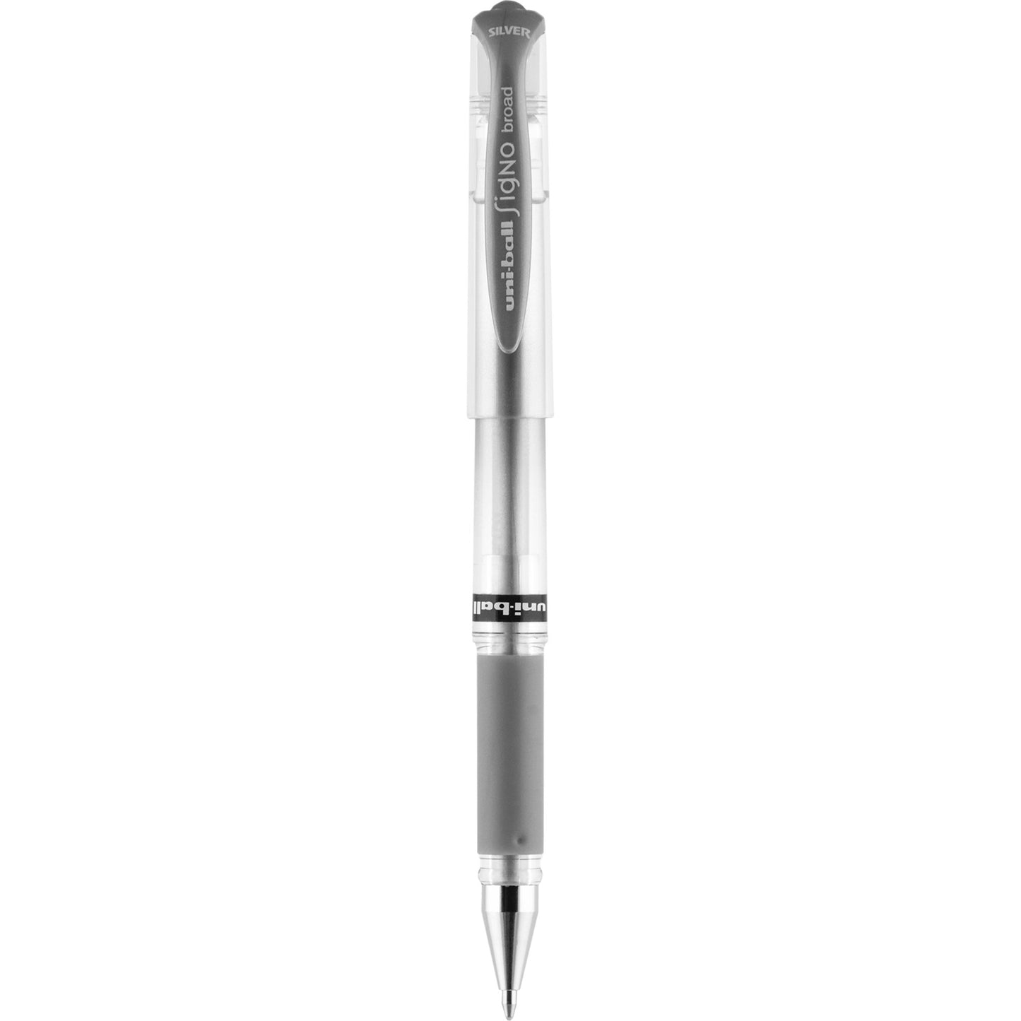 uniball™ Signo Gel Impact Pens, Bold Point (1.0mm), Silver Metallic