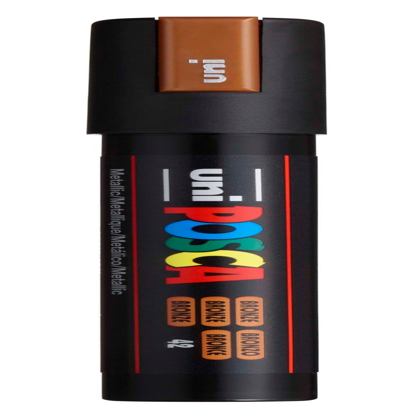 uni® POSCA PC-5M Water-Based Paint Markers, Reversible Medium Tip (1.8-2.5mm), Bronze