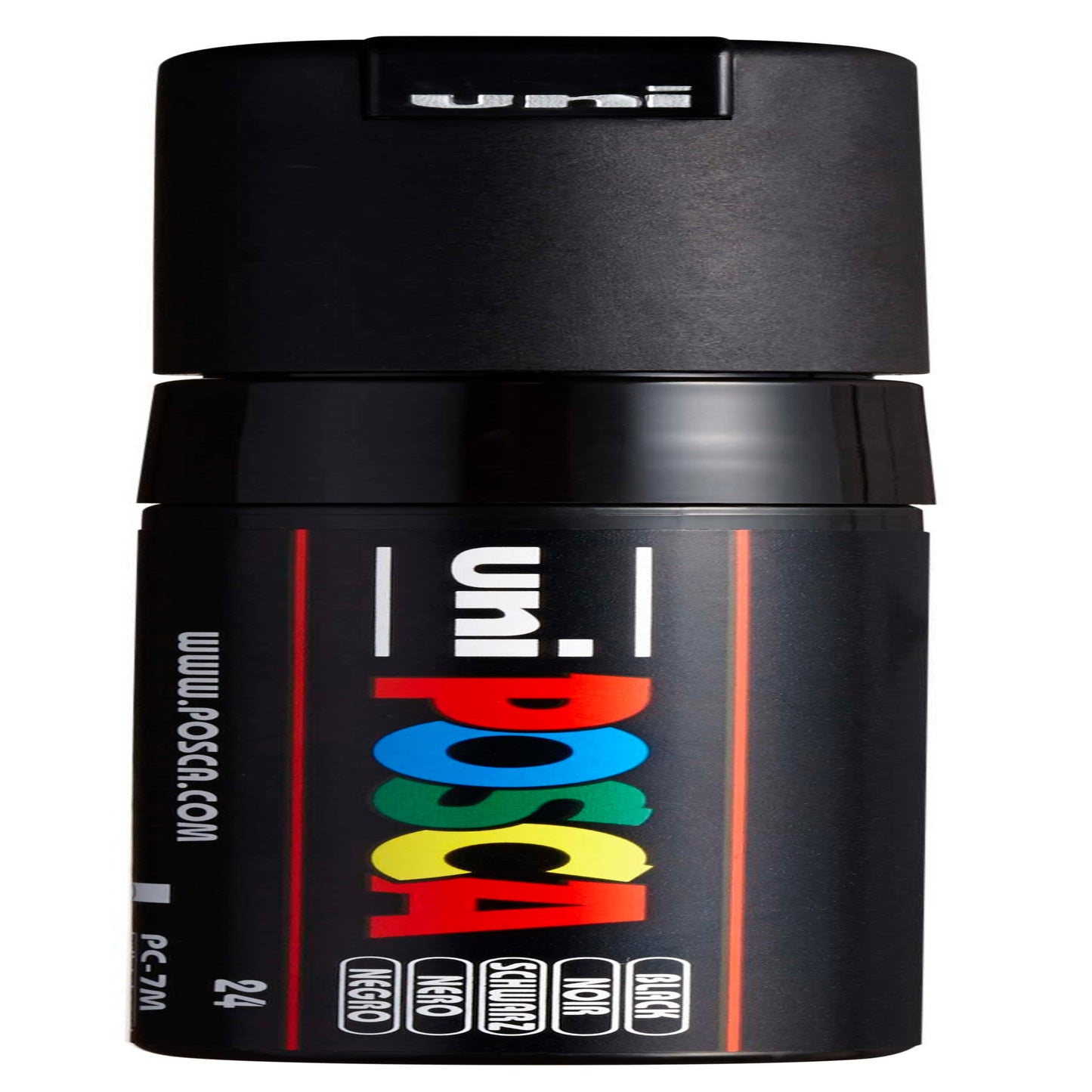 uni® POSCA PC-7M Water-Based Paint Markers, Broad Tip (4.5-5.5mm), Black