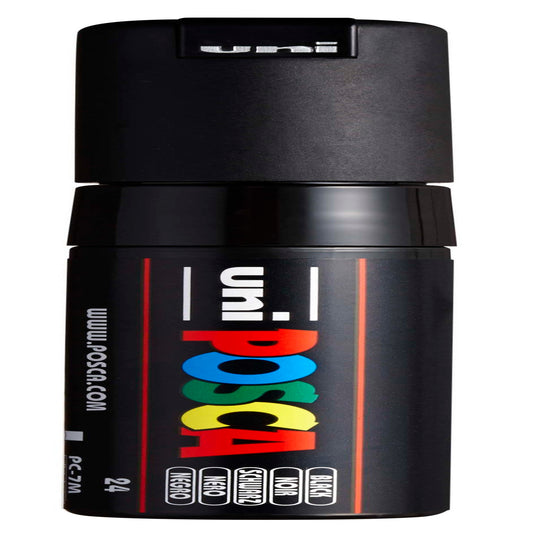uni® POSCA PC-7M Water-Based Paint Markers, Broad Tip (4.5-5.5mm), Black