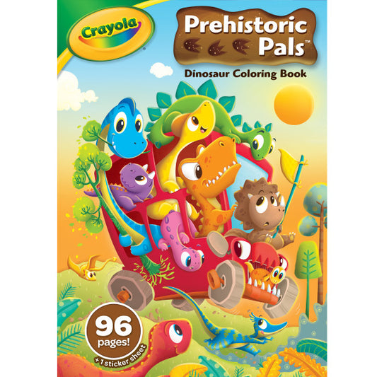 Crayola 96-Page Coloring Book, Prehistoric Pals (04-0718)