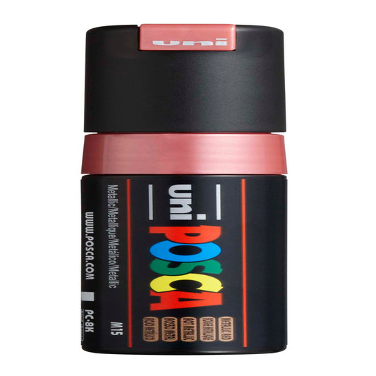 uni® POSCA PC-8K Water-Based Paint Markers, Broad Tip (8mm), Metallic Red