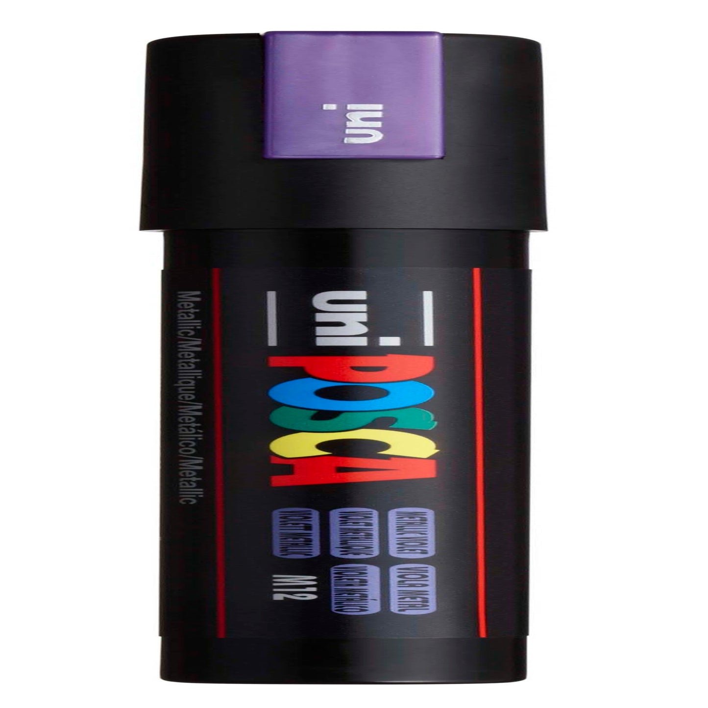 uni® POSCA PC-5M Water-Based Paint Markers, Reversible Medium Tip (1.8-2.5mm), Metallic Violet