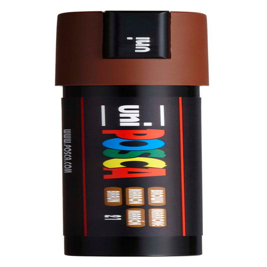 uni® POSCA PC-5M Water-Based Paint Markers, Reversible Medium Tip (1.8-2.5mm), Brown