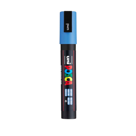 uni® POSCA PC-3M Water-Based Paint Markers, Reversible Fine Tip (0.9-1.3mm), Sky Blue