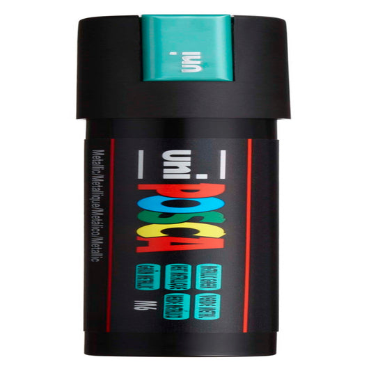 uni® POSCA PC-5M Water-Based Paint Markers, Reversible Medium Tip (1.8-2.5mm), Metallic Green