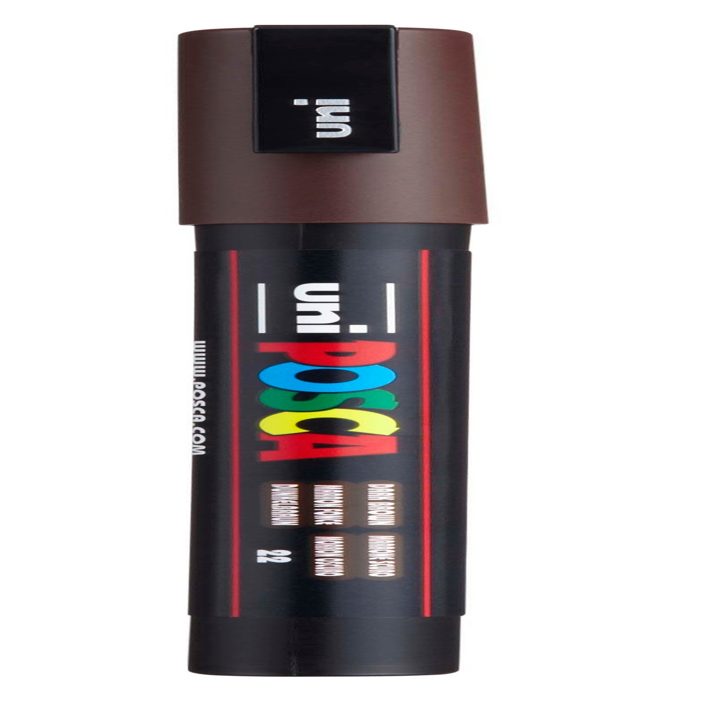 uni® POSCA PC-3M Water-Based Paint Markers, Reversible Fine Tip (0.9-1.3mm), Dark Brown