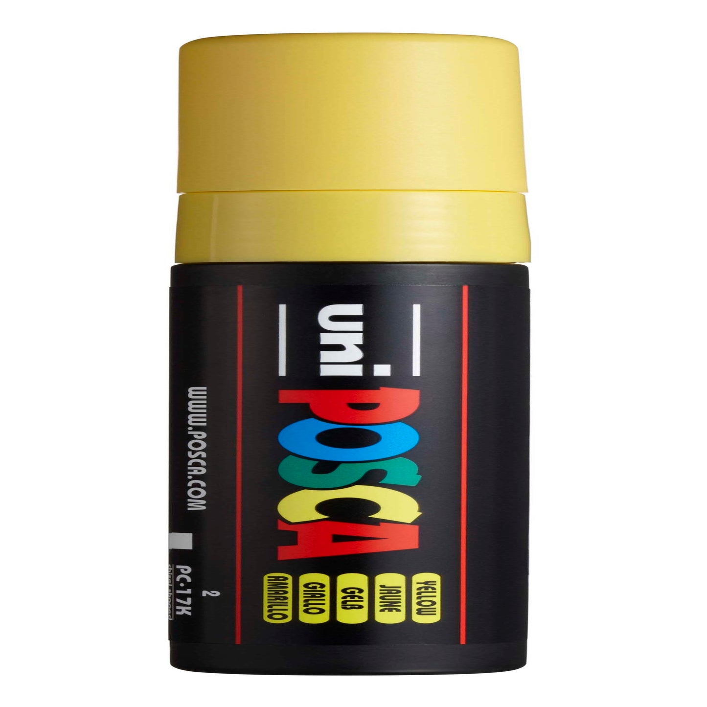 uni® POSCA PC-17K Water-Based Paint Markers, Extra Broad Tip (15mm), Yellow