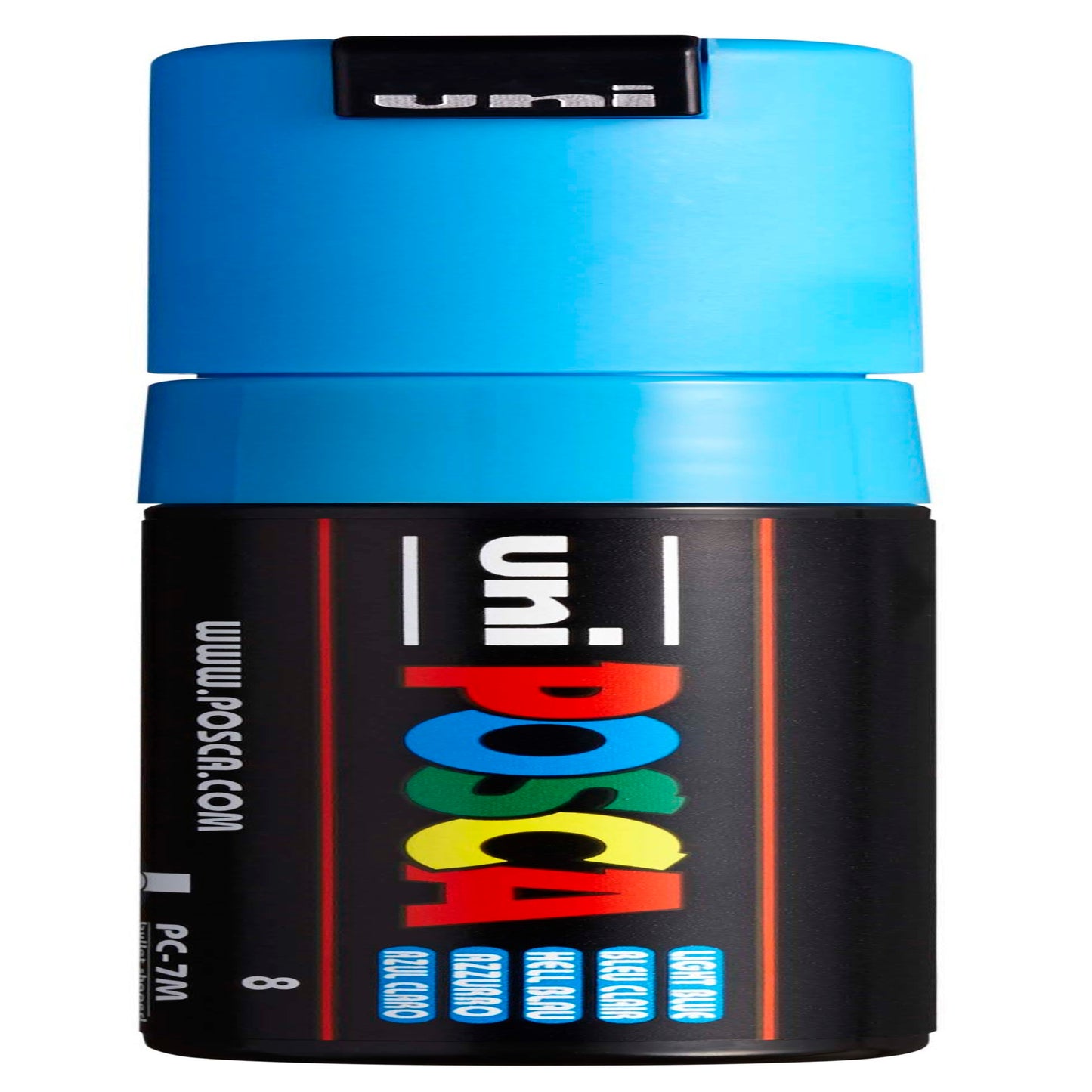 uni® POSCA PC-7M Water-Based Paint Markers, Broad Tip (4.5-5.5mm), Light Blue