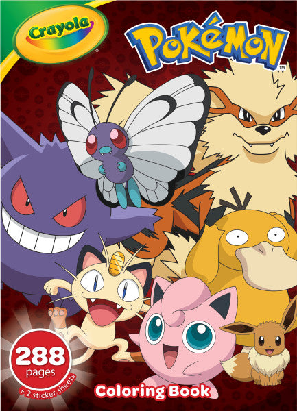 Crayola 288pg Coloring Book, Pokemon (04-0851)