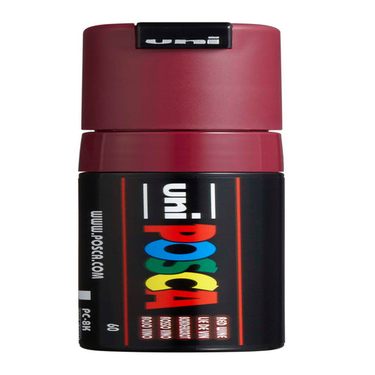 uni® POSCA PC-8K Water-Based Paint Markers, Broad Tip (8mm), Red Wine