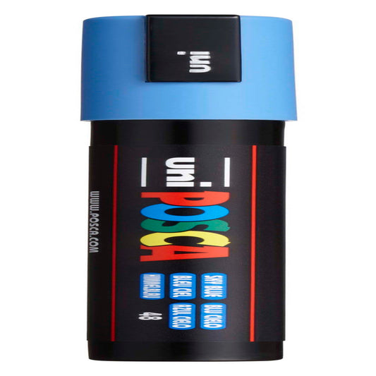 uni® POSCA PC-5M Water-Based Paint Markers, Reversible Medium Tip (1.8-2.5mm), Sky Blue