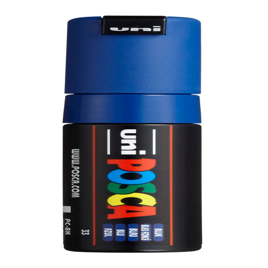 uni® POSCA PC-8K Water-Based Paint Markers, Broad Tip (8mm), Blue
