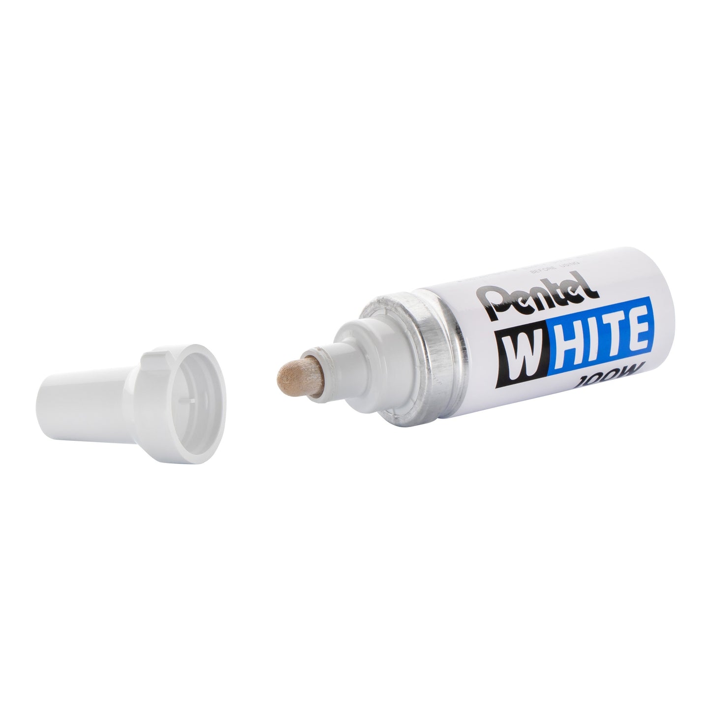 Pentel White Marker Permanent Ink Broad Point 1-Pk (100W)