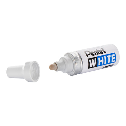 Pentel White Marker Permanent Ink Broad Point 1-Pk (100W)