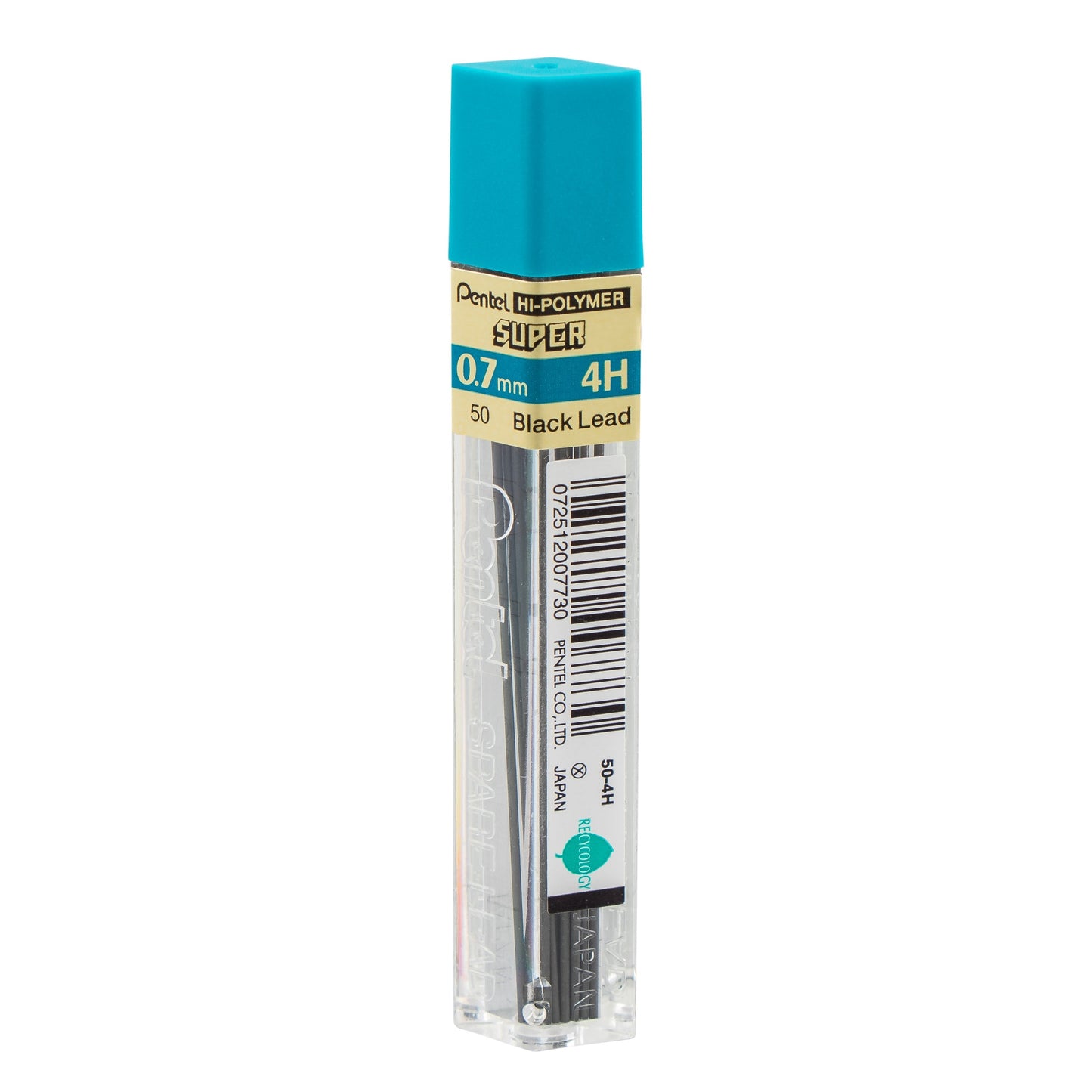 Pentel Super Hi-Polymer Lead Refill (0.7mm) Medium, 4H, 12 pcs/Tube (50-4H)