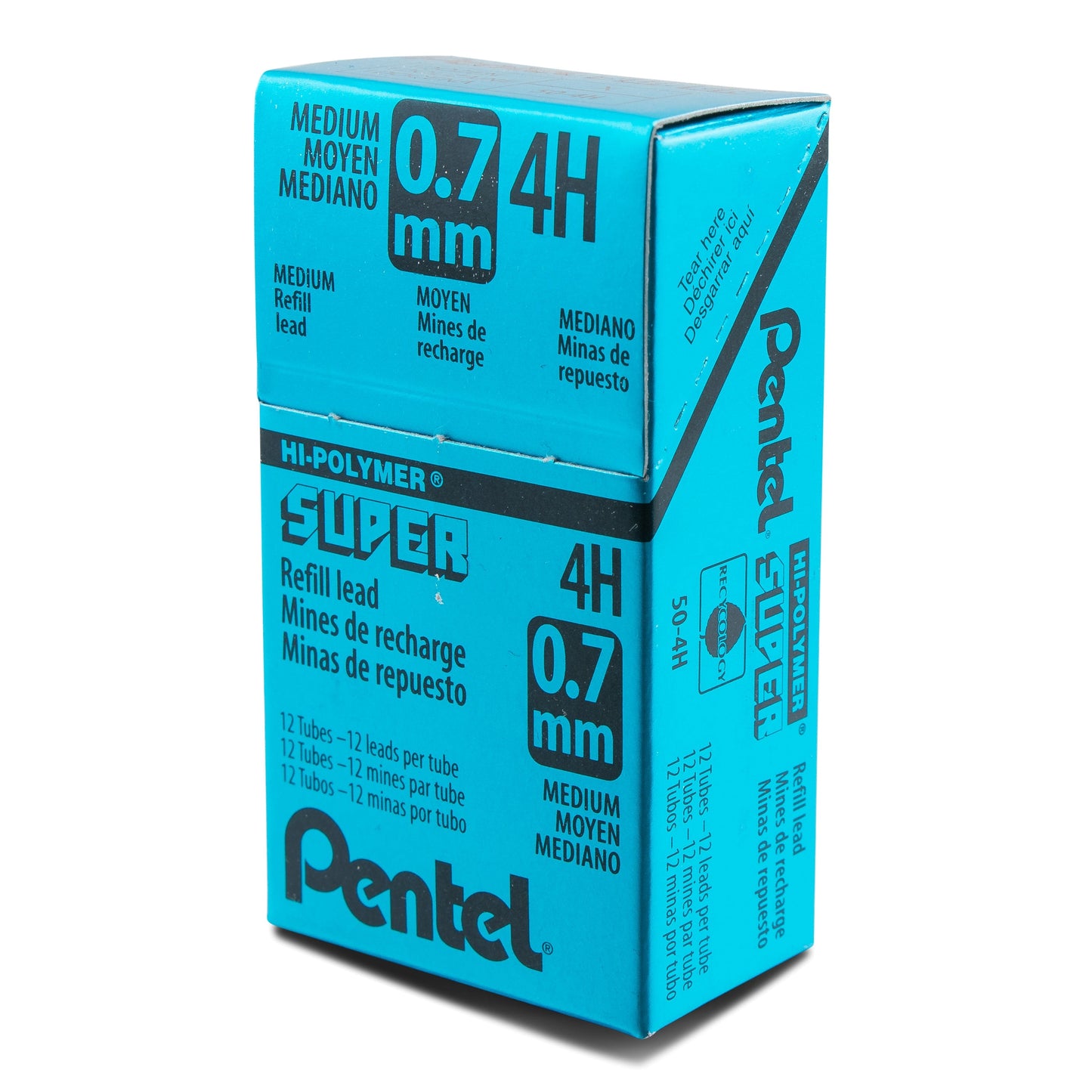 Pentel Super Hi-Polymer Lead Refill (0.7mm) Medium, 4H, 12 pcs/Tube (50-4H)