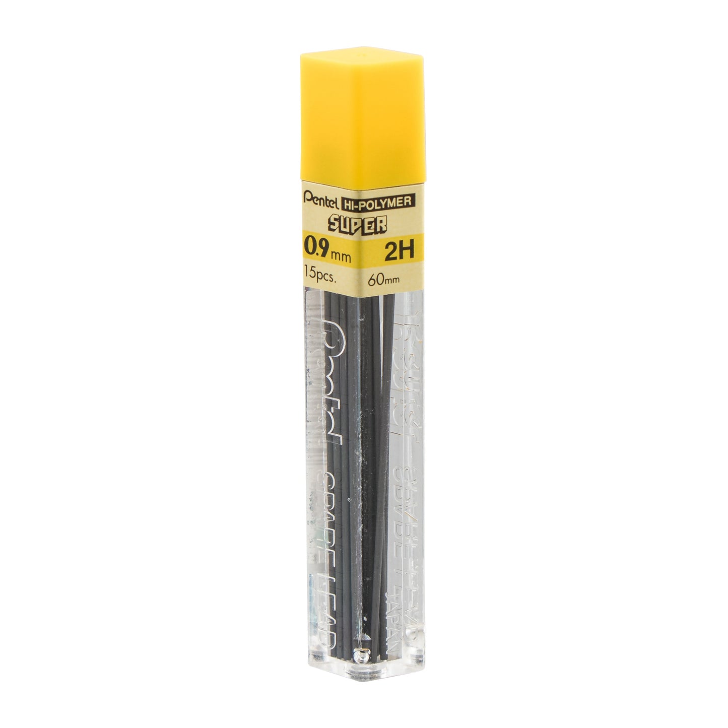 Pentel Super Hi-Polymer Lead Refill (0.9mm) Thick, 2H, 15 pcs/Tube (50-9-2H)
