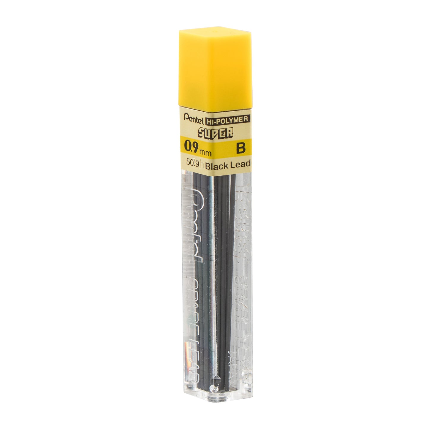 Pentel Super Hi-Polymer Lead Refill (0.9mm) Thick, B, 15 pcs/Tube (50-9-B)