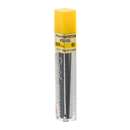 Pentel Super Hi-Polymer Lead Refill (0.9mm) Thick, B, 15 pcs/Tube (50-9-B)