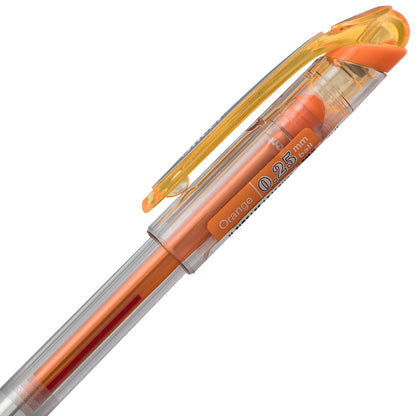 Pentel Arts Slicci (0.25mm) Extra Fine Gel Pen - Orange Ink (BG202-F1)