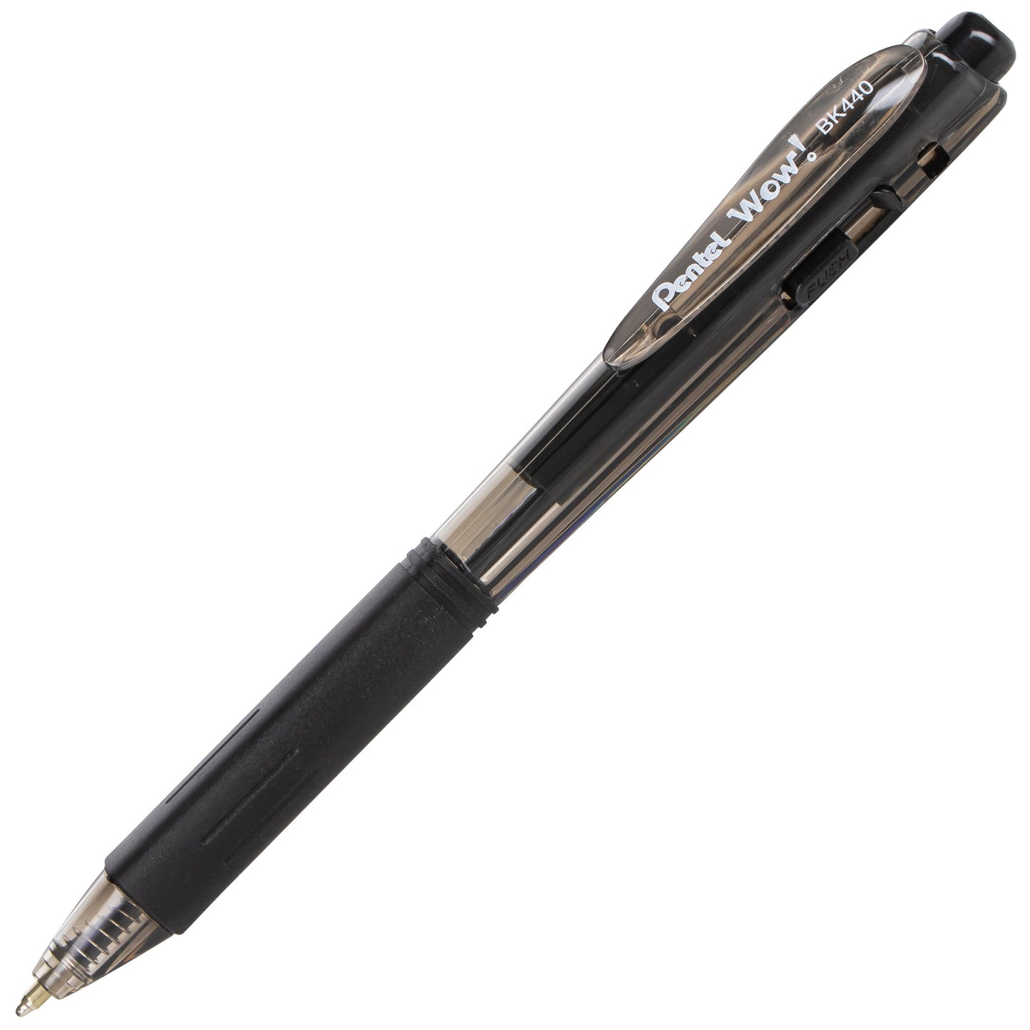 Pentel Wow! Retractable Ballpoint Pen, (1.0mm) Medium Line, NEW Ink, Black Ink (BK440-A)