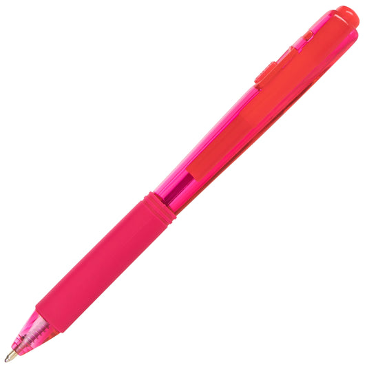 Wow! Retractable Ballpoint Pen, (1.0mm) Medium Line, NEW Ink, Pink Ink (BK440-P)