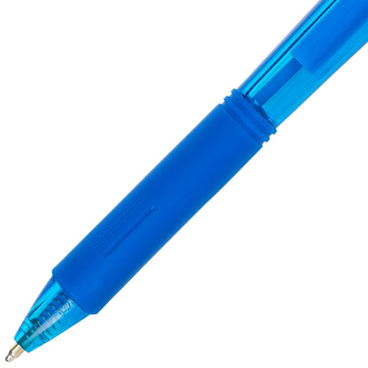 Wow! Retractable Ballpoint Pen, (1.0mm) Medium Line, NEW Ink, Sky Blue Ink (BK440-S)