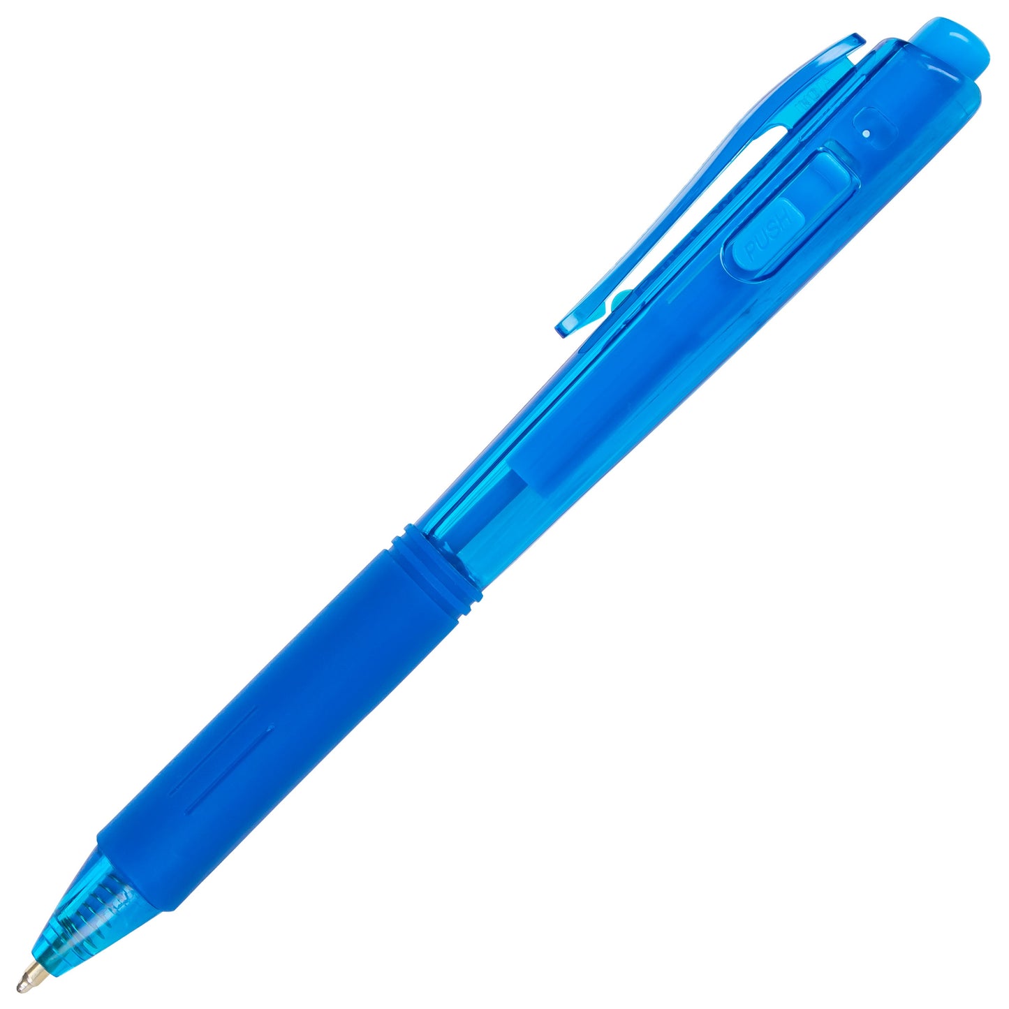 Wow! Retractable Ballpoint Pen, (1.0mm) Medium Line, NEW Ink, Sky Blue Ink (BK440-S)