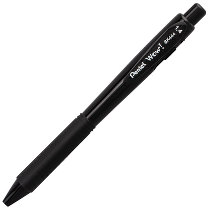 Pentel WOW! Ballpoint Pen, (1.4mm), Bold Line, Black Ink (BK444-A)
