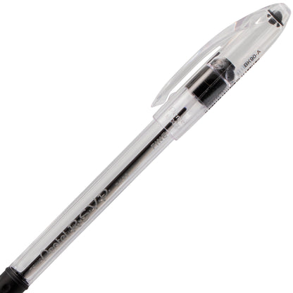 Pentel RSVP Ballpoint Pen, (0.7mm) Fine Line, Black Ink (BK90-A)