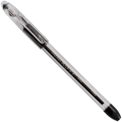 Pentel RSVP Ballpoint Pen, (0.7mm) Fine Line, Black Ink (BK90-A)