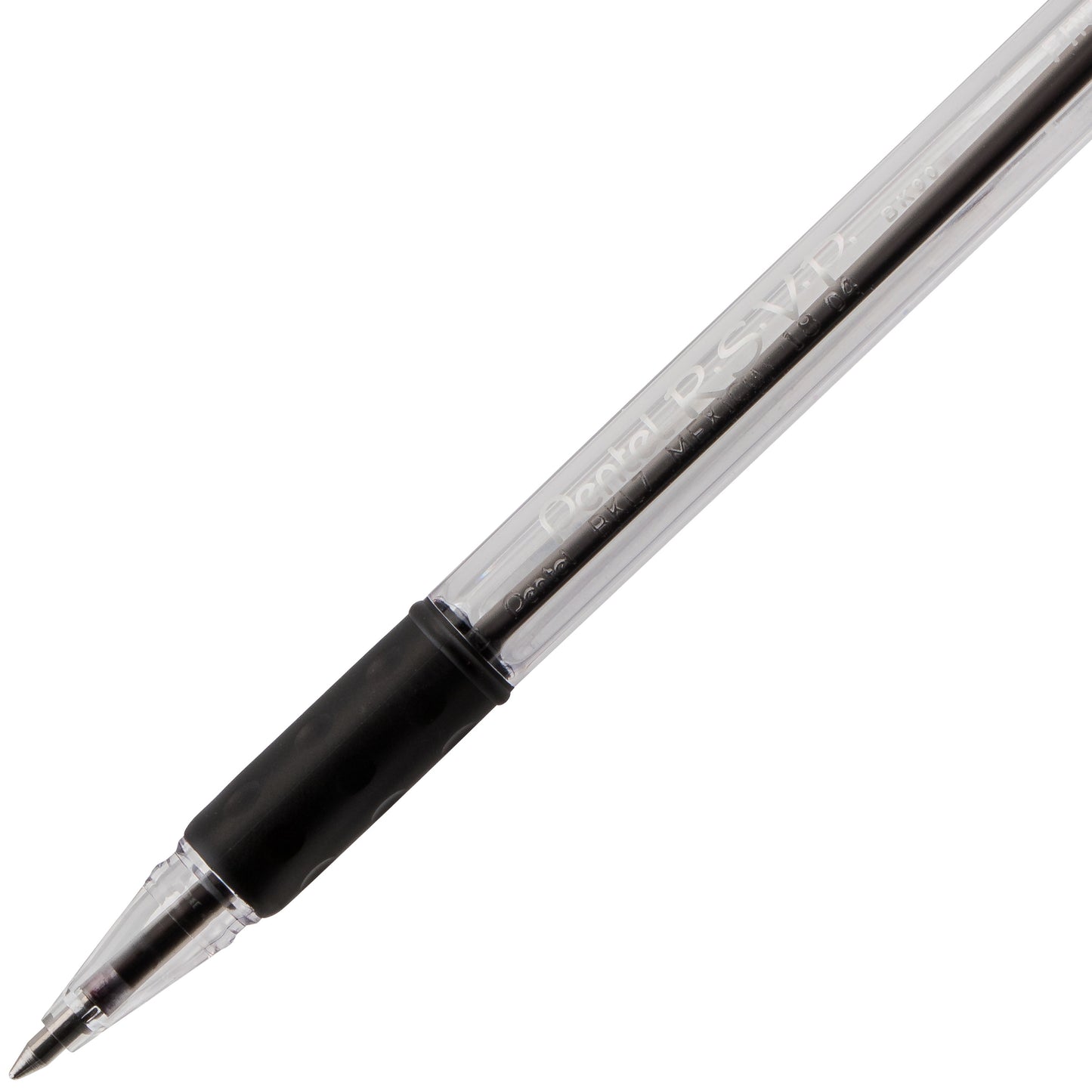 Pentel RSVP Ballpoint Pen, (0.7mm) Fine Line, Black Ink (BK90-A)