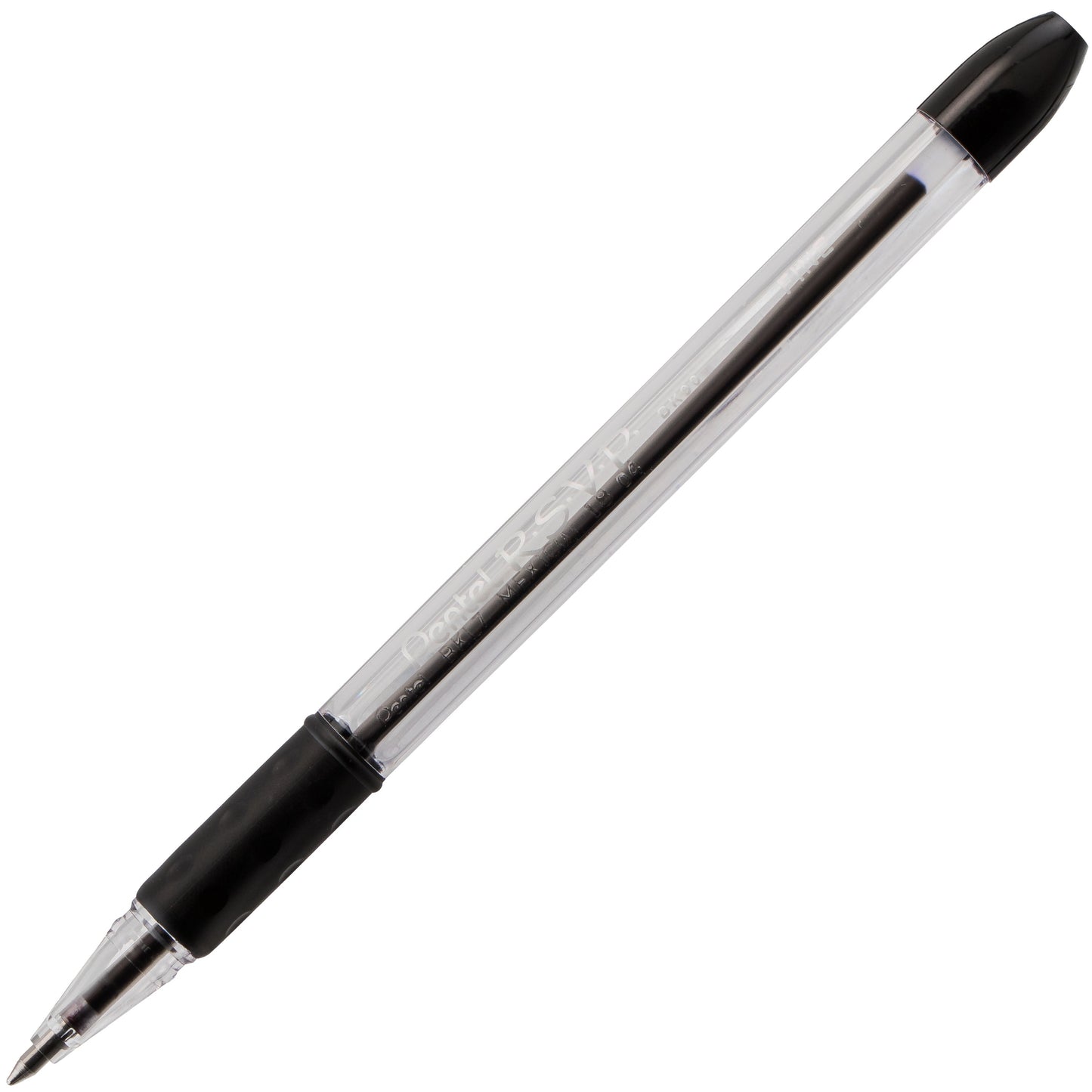 Pentel RSVP Ballpoint Pen, (0.7mm) Fine Line, Black Ink (BK90-A)