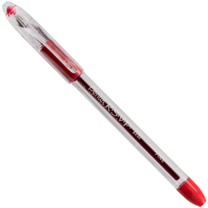 Pentel RSVP Ballpoint Pen, (0.7mm) Fine Line, Red Ink (BK90-B), 48 Dozen