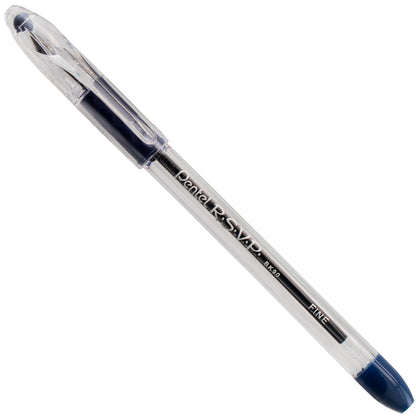 Pentel RSVP Ballpoint Pen, (0.7mm) Fine Line, Blue Ink (BK90-C), 48 Dozen