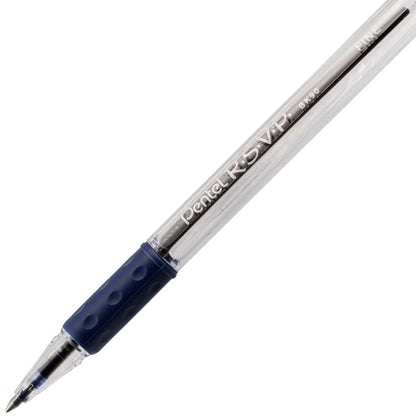 Pentel RSVP Ballpoint Pen, (0.7mm) Fine Line, Blue Ink (BK90-C), 48 Dozen