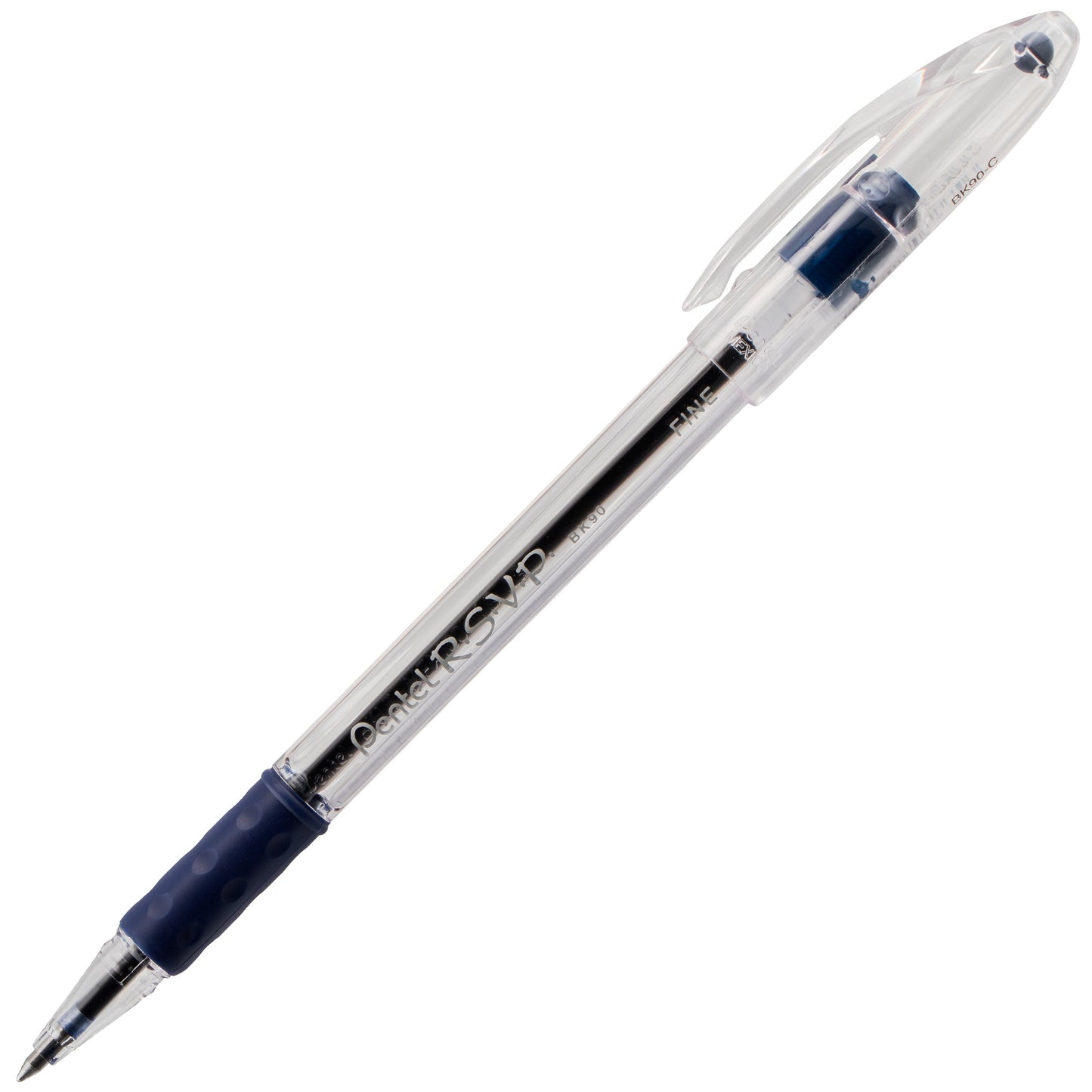 Pentel RSVP Ballpoint Pen, (0.7mm) Fine Line, Blue Ink (BK90-C), 48 Dozen
