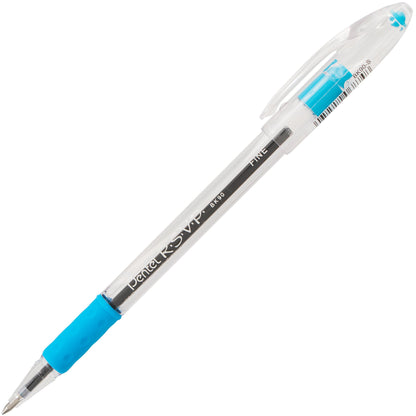 RSVP Ballpoint Pen, (0.7mm) Fine Line, Sky Blue Ink (BK90-S)