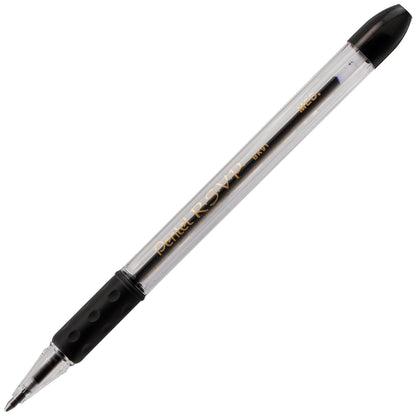 Pentel RSVP Ballpoint Pen, (1.0mm) Medium Line, Black Ink (BK91-A), 48 Dozen