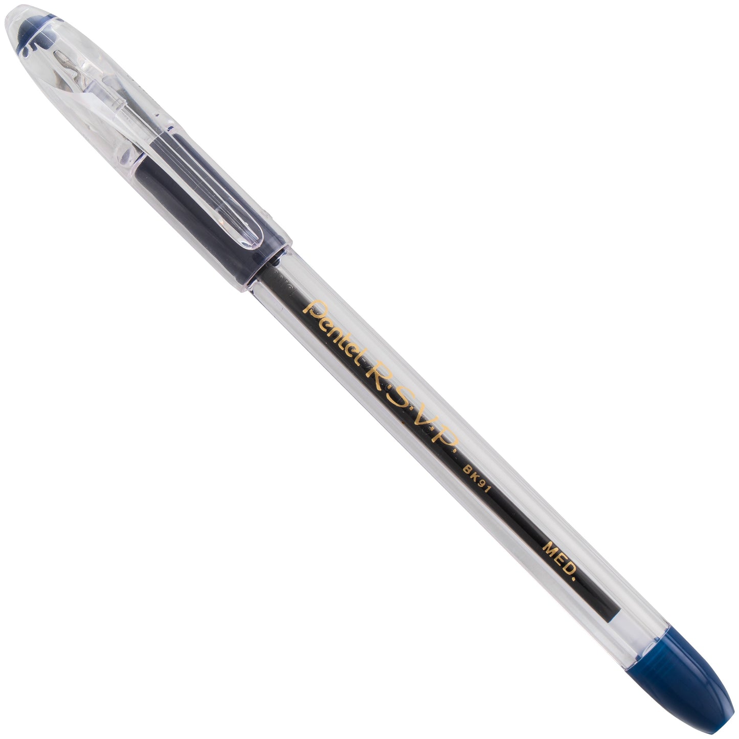 RSVP Ballpoint Pen, (1.0mm) Medium Line, Blue Ink (BK91-C)