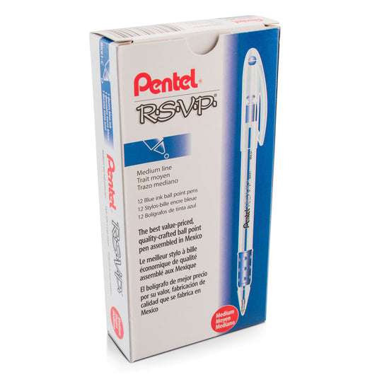 RSVP Ballpoint Pen, (1.0mm) Medium Line, Blue Ink (BK91-C)