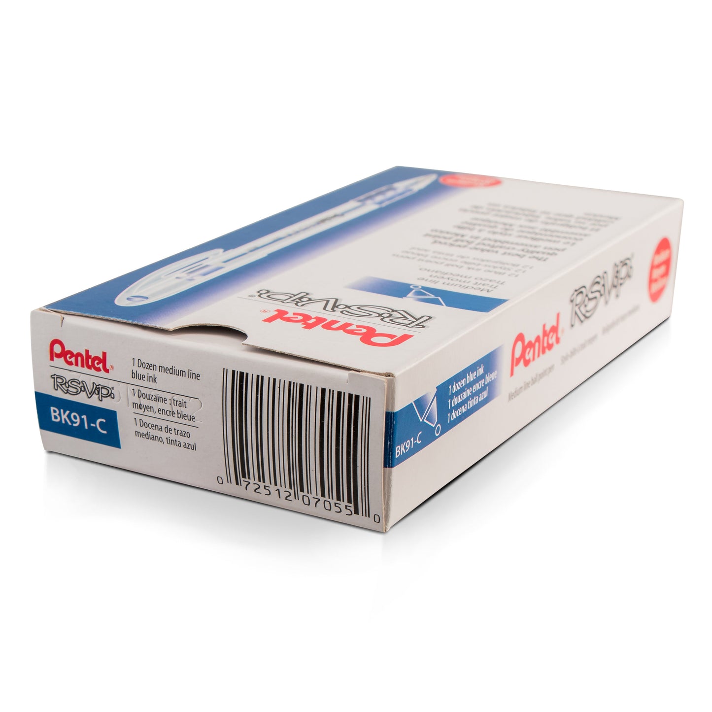 RSVP Ballpoint Pen, (1.0mm) Medium Line, Blue Ink (BK91-C)