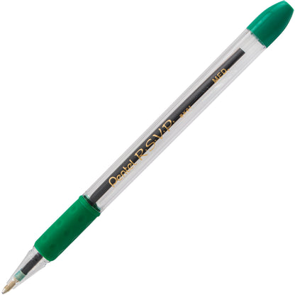 Pentel RSVP Ballpoint Pen, (1.0mm) Medium Line, Green Ink (BK91-D)