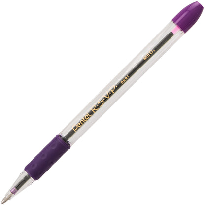 Pentel RSVP Ballpoint Pen, (1.0mm) Medium Line, Violet Ink (BK91-V), 48 Dozen