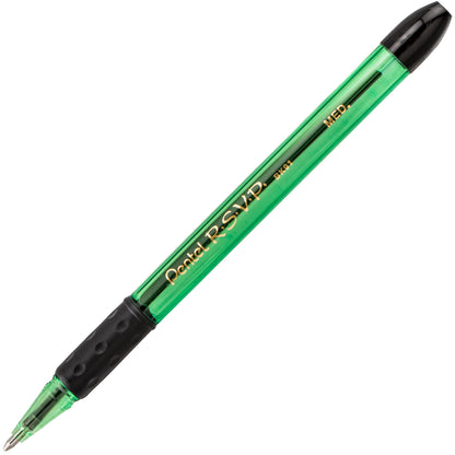 RSVP Razzle-Dazzle Ballpoint Pen, (1.0mm) Medium Line, Green Barrel, Black Ink (BK91RDD-A)