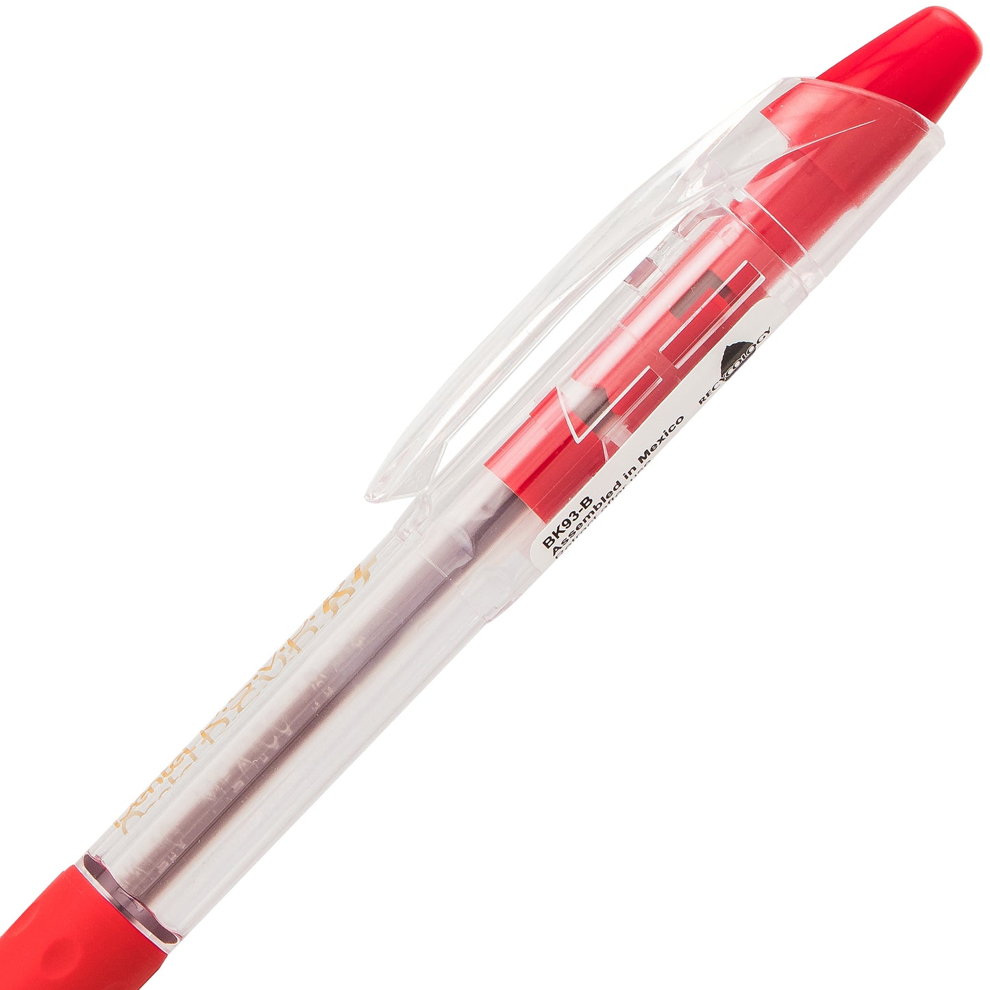 RSVP RT Retractable Ballpoint Pen, (1.0mm) Medium Line, Red Ink (BK93-B)