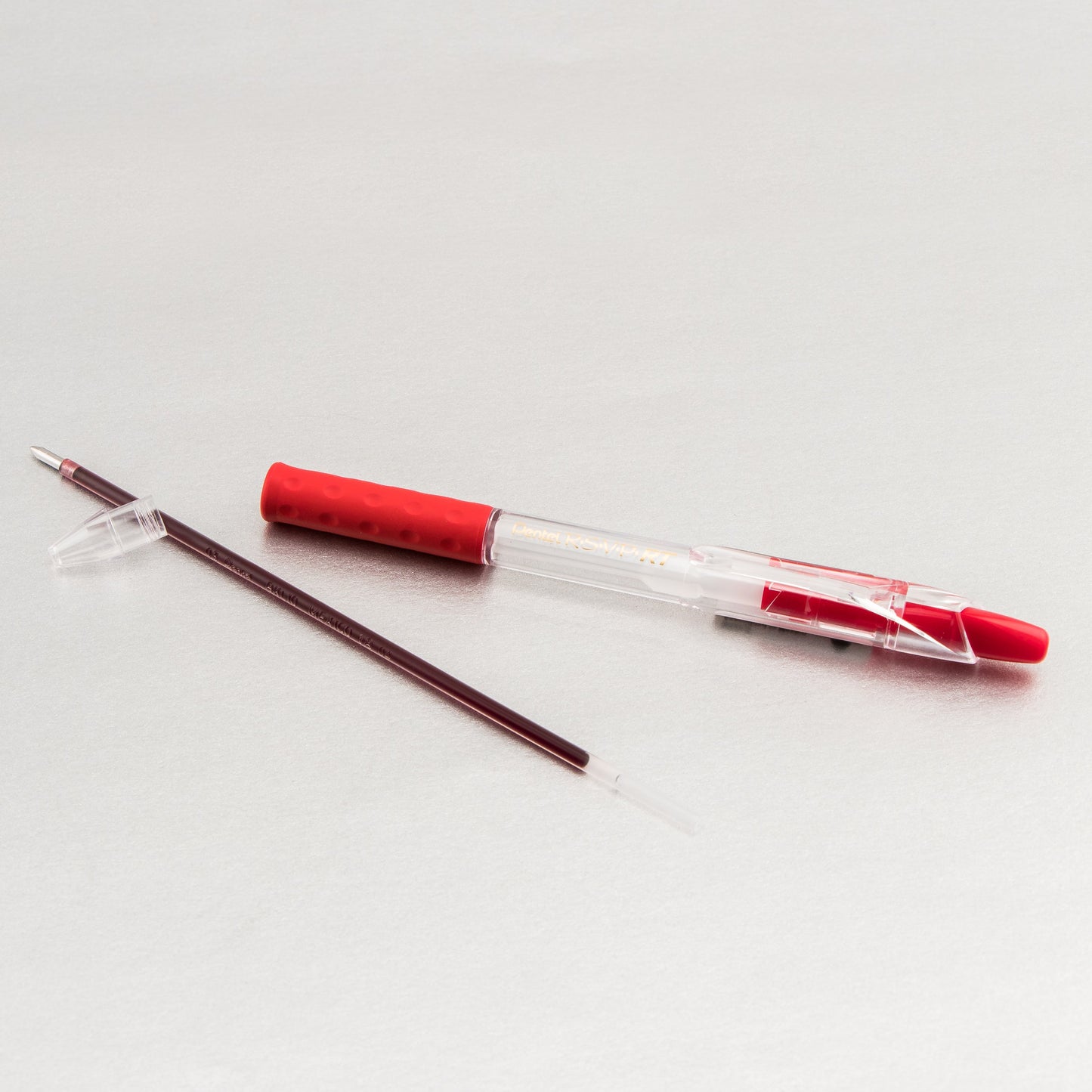 RSVP RT Retractable Ballpoint Pen, (1.0mm) Medium Line, Red Ink (BK93-B)